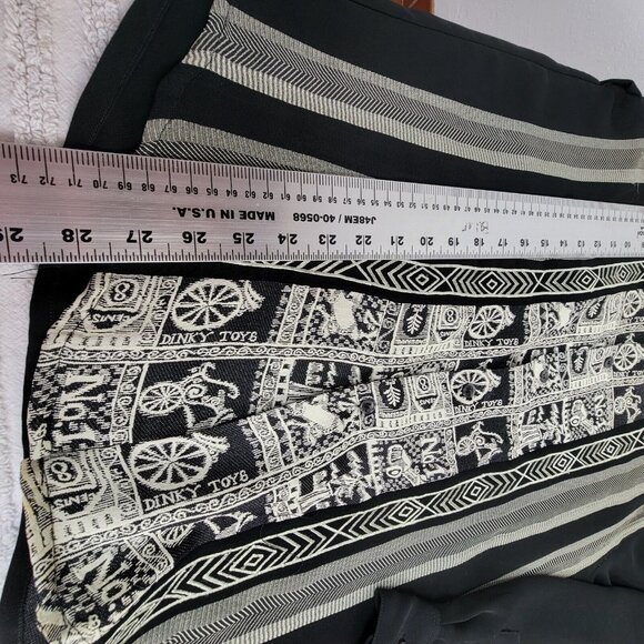 Vintage Husky Club Men Small Black White Embroidered Button Up Shirt Long Sleeve - Picture 9 of 9